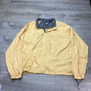 Sunice Weather Jacket Mens XL Yellow 1/4 Zip Pullover Golf Windbreaker Lined